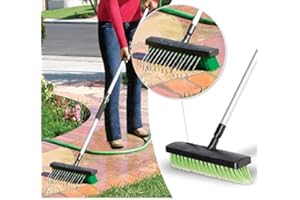 LIFETIME GARDEN Idrospazzola 2 in 1 Spazzola ad Acqua Lavaggio Scopa Pavimenti Telescopica Auto Scopa Con Manico Allungabile