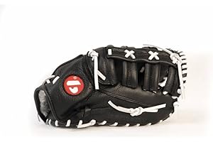 barnett GL-301 Reg Competition 1er Baser - Guante de béisbol, Piel auténtica, Adulto, Negro