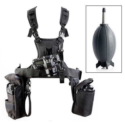 MICNOVA MQ-MSP07 Cam  ra Pro 3X  Le Harness System Gilet avec   tui Lat  ral pour Canon Nikon Sony DV appareils Photo Reflex num  riques Panasonic Olympus Cam  scope