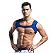 Produktbild Tiaobug Neoprene Brust Harness Herren Geschirr Harness Brustgeschirr Harnais schwarz gelb (L, Blau)