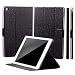Produktbild iCues Schutzhülle kompatibel mit Apple iPad Mini 4 | Manzano Tasche | 360° Standfunktion Ostrich Schwarz | Extra Leicht sehr Dünn Leder Imitat Book Schutz Etui Flip Case Booklet Hülle Wallet Strauß