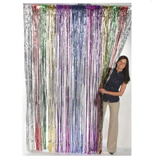 shinybeauty Shimmer Fring Vorhang 9 x 2,4 m Weiß wechseln, Glitzerfolie Fransen Hintergrund Vorhänge für die Fotografie Hintergrund Hochzeit Love You Party Event Wandschmuck braun, Folie, regenbogenfarben, 9x8ft