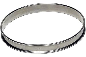 GOBEL - Cercle à Tarte en Inox Ø 22 cm - Cercle à Pâtisserie bords roulés - Hauteur 2 cm - Démoulage Rapide et Parfait - Qualité Supérieure - Fabriqué en France