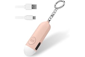 Qoosea Allarme Personale Safesound Security Alarm Ricaricabile Sirena 130dB Polizia Approvato Allarme di Sicurezza Panico con Luce LED, Portachiavi di Autodifesa per Bambini Donne Studenti