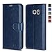 Price comparison product image OCASE Samsung Galaxy S7 Case [TPU Shockproof Interior Protective Case] Leather Flip Wallet Case For Samsung Galaxy S7 - Blue