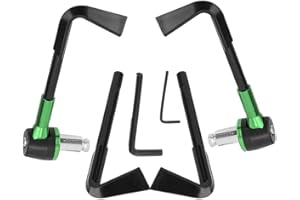 Akozon Protector de Empuñadura de Moto, Protector de palanca de motocicleta CNC Moto Handgrip Guard Palancas de freno Proteger Guard Motocicleta Protector Manillar (Verde)