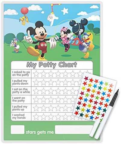 MICKEY MOUSE POTTY TOILET TRAINING reward Chart + Pen & Free Star Stickers - MIC1S
