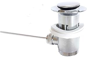 VETRINE INRETE Vetrineinrete® Piletta di scarico con tappo salterello per lavello da bagno bidet filtro per lavandino con aste A12