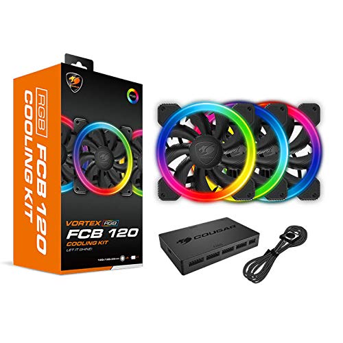 Cougar Gaming Kit di raffreddamento FCB RGB 3 ventole + case core box LED