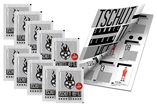 tschutti heftli WM 2018 Russia – 1 Album + 10 Tüten mit je 10 Sticker – 100 Sticker – Ganz große Fußballkunst zum Sammeln