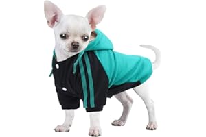 FEimaX Felpa con Cappuccio per Cani Gatti di Piccola Taglia Vestiti Cane Inverno Cappotto Caldo Cucciolo Abbigliamento Giacca per Chihuahua Yorkshire
