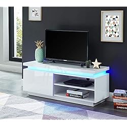 BAITA Cosmos Meuble TV à LED, laqué, 120cm