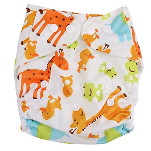 Happy Cherry Baby Boys Cars Animal Cartoon Giraffe Printed Reusable Washable Cloth Pocket Diaper Cover Nappy