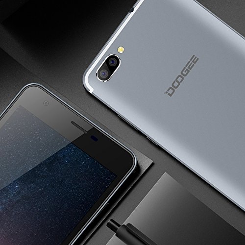 Smartphone ohne Vertrag, DOOGEE X20 Dual SIM Guenstig Handys, 3G Android 7.0 Senioren Smartphones, 5 Zoll HD IPS Display Handy mit MT6580 Prozessor, 1GB RAM + 16GB ROM, 2.0MP + Dual 5.0MP kamera - Sliber