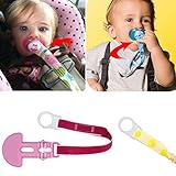 NUOLUX 10 Stück Baby Silikonring Adapter für Schnullerketten - 5