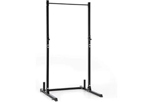 KLAR FIT HR 1100 - Half Rack Multifunzione, Power Rack, Power Tower, Poggia Bilanciere, 2 J-Hooks, 32 Posizioni, Barra Trazioni, Telaio Acciaio Quadrangolare, 2 Custodie Manubri, Tubi Acciaio