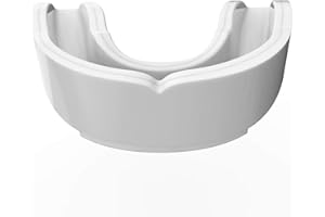 Sportout Mundschutz mit transparenter Hülle, perfekt für Karate, Lacrosse, Hockey, Fußball, Rugby, MMA, Boxen, Kampfsport, Wrestling, Roller Derby und andere Kontaktsportarten (White, 1)