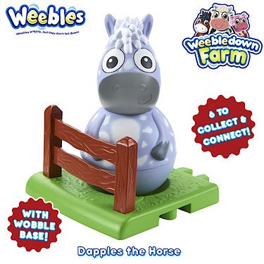 Weebledown Farm Weebles Figure and Base Dapples the Horse