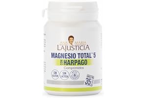 ANA MARÍA LAJUSTICIA Ana Maria Lajusticia Magnesio Total 5 Con Harpago - 70 Comprimidos - Contribuye A La Relajación Muscular - Disminuye El Cansancio Y La Fatiga - Apto Para Veganos - Envase Para 35 Días De Tratamiento
