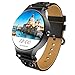 Produktbild KYDJ Neue Smart KW 98 Runden Bildschirm WLAN GPS Android 5.1 3G MTK 6580 Quad-Core Phone Watch Nano-SIM-Karte Smart Watch kompatibel Android4.4 und Ios 8.0, schwarz