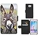 Produktbild PU Leder Wallet Case Folio Schutzhülle // V00002117 Esel Hinter Irish Nizza Stein Eine Wand // Samsung Galaxy S6 (Not Fits S6 EDGE)
