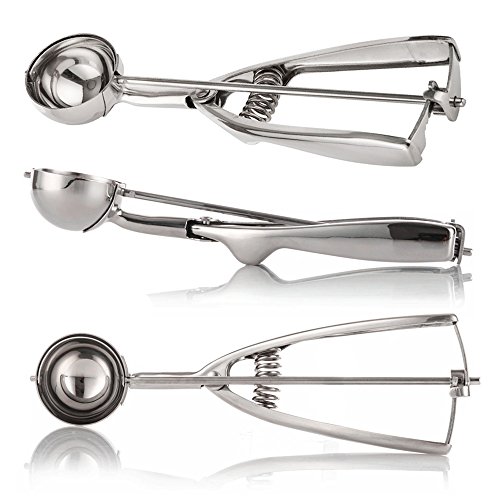 Ice Cream Scoop, 3 x Edelstahl 4/5/6 cm Scoop für Ice Cream Mash Lebensmittel Löffel Küche Ball von Wady - 3