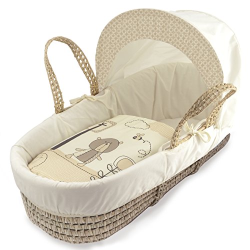 Kinder Valley Tiny Ted Moses Basket (Cream)