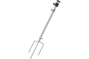 LEKEFETO Soporte para cámara de caza, escalable, soporte para luz nocturna de 61 – 86 cm, soporte de acero inoxidable ajustable 360°, conector de rosca universal 1/4''-20 (6 mm), para pesca nocturna,