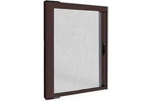 HDCASA Zanzariere A Rullo Per Finestre Scorrevole Laterale Riducibile 8017 Marrone (150x250)