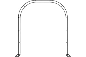 CMJYMX Rose Arch Pergola, Wide 120cm 140cm 180cm 200cm 240cm 280cm 300cm 350cm Metal Arbour Trellis Archway For Climbing Plants, Decorative Wedding Arch(Color:Black,Size:3.5m*2.2m*25cm)