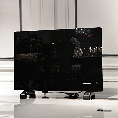 Homeleader® Glas Konvektor Heizung elektrischer wasserdichter Flachheizkörper wärmewellenheizung Stand und Wand GHB-20A 2000W schwarz Überhitzungsschutz - 5