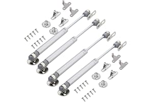 AMASAWA 4 Pieces Pneumatic Support Rod, Gas Spring Hydraulic Rod, Duty Gas Spring Strut, Safety Gas Spring Strut, for Bar, Kitchen, Cupboards, Wardrobe, Cabinet Door, Box Cupboard