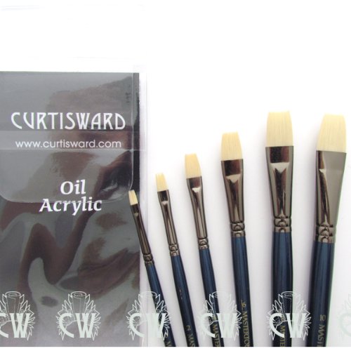 Curtisward Mastertouch - Set de 6 pinceles para óleo y acrílico