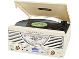 Trevi TT 1062E – Tocadiscos de diseño retro años 50 con entrada USB,...