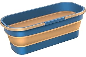 ETESLOT Faltbarer Eimer Mit Grif, rechteckig Eimer faltbar putzeimer wischeimer Großes Fassungsvermögen, Zusammenklappbarer Silikon-Wassereimer Faltbarer Mopp Eimer