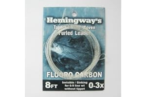 Aventik Hemingway's Tapered Hand Woven Furled Leader-Trout Fishing Leaders(8FT 0-3X)