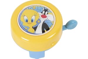 TATAWAY IN VIAGGIO SI CRESCE Tataway Campanello ciclo bambino bambina Looney Tunes metallo Titti Silvestro azzurro giallo bici