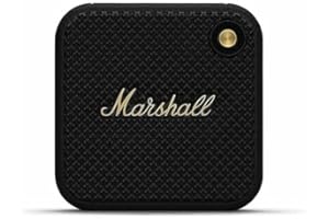 Marshall Willen Altavoces inalámbricos Bluetooth 15 Horas de reproducción IP67 Carga rápida a Prueba de Agua Apilable - Negro