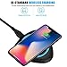 Produktbild Tragbare Wireless Ladegerät, mamum Qi Wireless Power Ladegerät Charger Charging Pad für iPhone 8/8 Plus/X Einheitsgröße blau