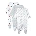 Bluezoo Kids Pack Of Three Babies White Monster Sleepsuits 6-9 Months