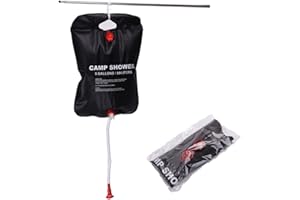 KANGKAI Shower Bag for Camp, 5 Gallons/20L,Removable Hose and On-Off Switchable Shower Head for Camping Beach Swimming Outdoor Traveling
