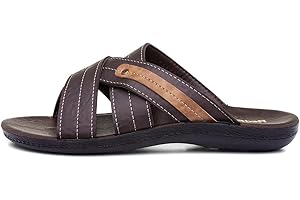 Red Fish Edgar Mens Dark Brown Mule Sandal