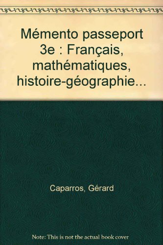 Memento Passeport3e