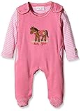 SALT AND PEPPER Baby Girls Crew Neck Long Sleeve Footies