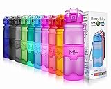 MATERIAL 100% LIBRE DE BPA: Fabricado con el plástico TRITAN y Co-Polyester más seguro, libre de BPA, tapa de material de grado alimenticio PP. La botella de agua HoneyHolly es la mejor opción para su uso diario tanto en casa como al aire libre.
