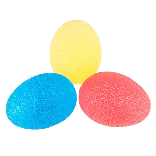 UVISTAR Handtrainer Ball Egg Oval Fingertrainer 3er-Set Ei Kleine Therapiebälle für die Hand, Hand Training, Finger Trainer für Fingerkraft Unterarmtraining - 2