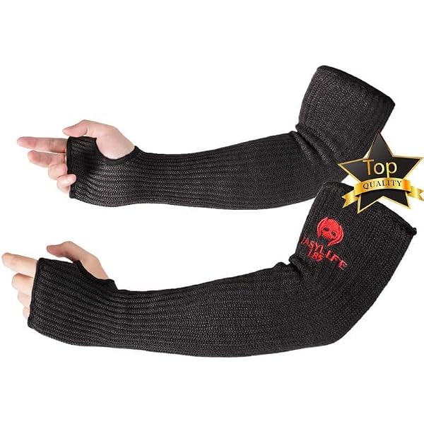 100% Kevlar Arm Sleeve Gloves - Cut & Heat Resistant Protection For Welding, Gardening