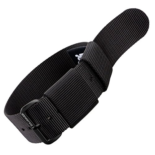 Uhrenarmband von ZULUDIVER Nylon USM im NATO Stil in Schwarz, Schliee aus PVD IP in Schwarz, 20mm Uhrenarmband von ZULUDIVER Nylon USM im NATO Stil in Schwarz, Schliee aus PVD IP in Schwarz, 20mm