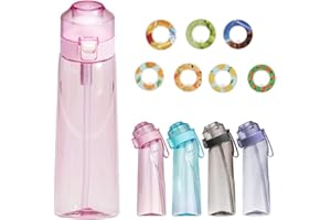 AILLSA Sports Air Water Bottle BPA Free,650ml Starter up Set Drinking Bottles with 7 Fruit Flavour Pods Scented For Flavouring 0 Sugar, 0 Calorie (pink)