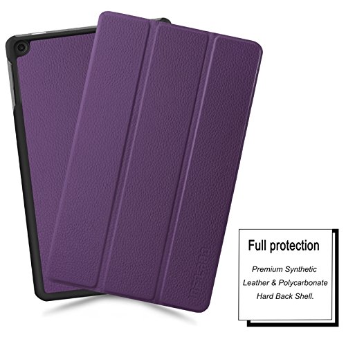 Hülle für Fire HD 8 (7. Generation – 2017) / das neue Fire HD 8 (6. Generation – 2016), Infiland Ultra Smart Slim Lightweight Schutzhülle mit Auto Schlaf / Wach Funktion Cover für Fire HD 8 (8-Zoll-Tablet, 7. Generation – 2017) / Das neue Fire HD 8 Tablet (6. Generation – 2016))(Lila) - 3
